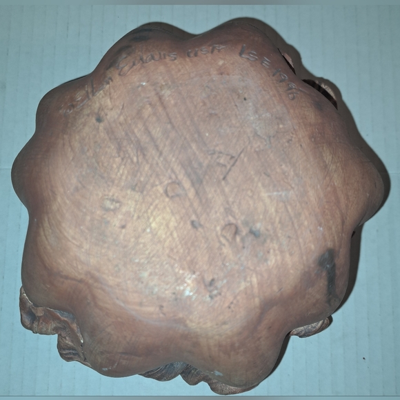 Terrafirma Ellen Evans Bowl Large Leaves & Handles 1996 Signed - Picture 10 of 12